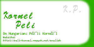 kornel peli business card